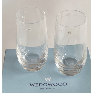 WEDGWOOD 原廠盒 野草莓水晶杯 二杯組