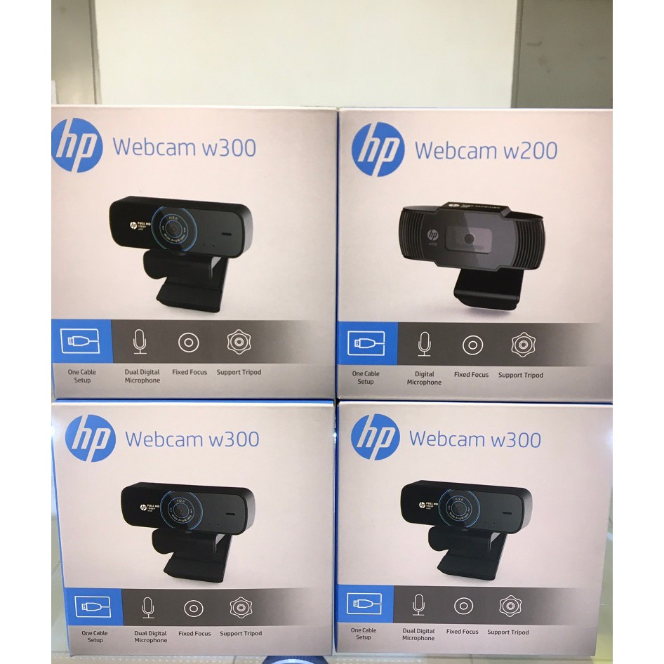 《HP》惠普 Webcam w300 視訊攝影機 高清 可旋轉360° usb 隨插即用 雙數位麥克風 1080P 直播