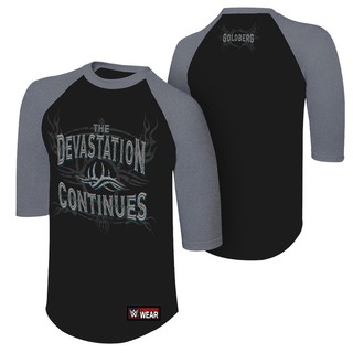 ☆阿Su倉庫☆WWE摔角 Goldberg Devastation Continues Raglan Shirt 七分袖