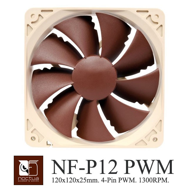 🌞摩卡普拉斯🌞貓頭鷹 Noctua NF-P12 PWM 120mm / 1300RPM 靜音風扇-鋸齒形扇葉靜音設計