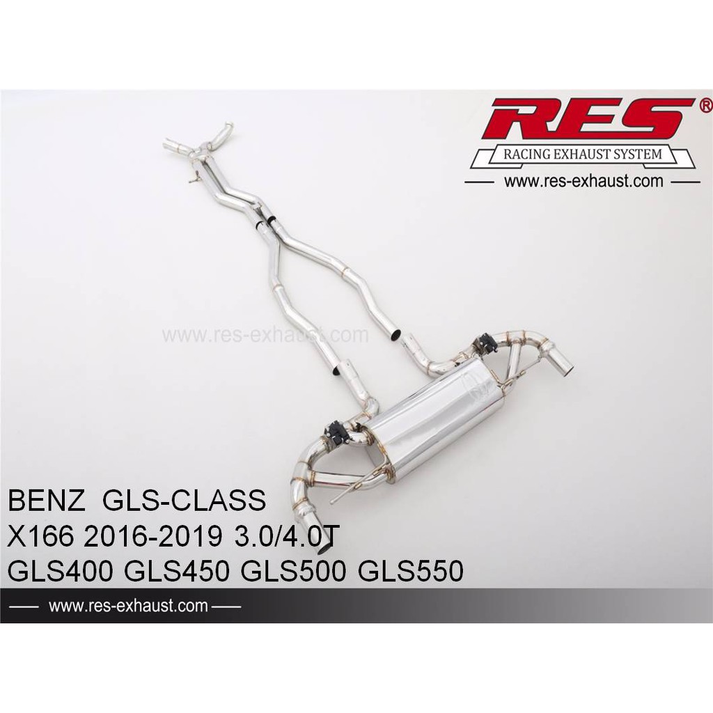 【RES排氣管】BENZ GLS-CLASS X166不鏽鋼/鈦合金 當派 中尾段 電子閥門 JK總代理