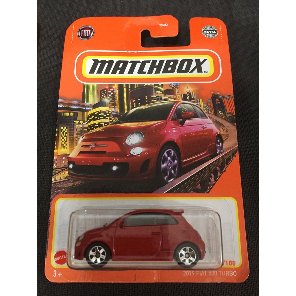 火柴盒 matchbox 2019 fiat 500 渦輪 turbo 紅色 吊卡