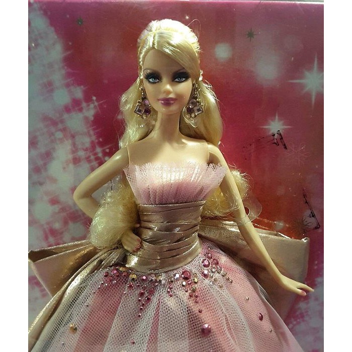 【Mika】收藏型芭比娃娃 50週年紀念版節日芭比（盒損）2009 Holiday Barbie