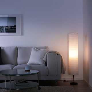Ikea 落地燈夜燈和室燈光線柔和黃光附燈泡 蝦皮購物