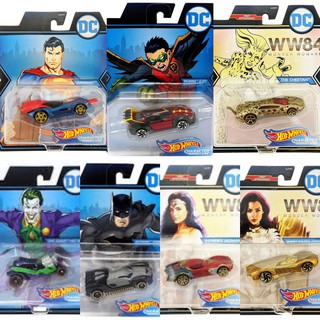 (卡司 正版現貨) 風火輪授權電影主要角色合金小車 DC 一套7款合售 神力女超人 蝙蝠俠 超人 小丑等