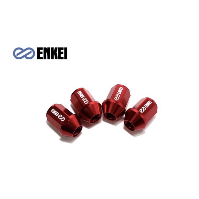 ENKEI Wheel Nut M12x1.5 輕量化螺絲組 紅色 鍛造 4顆組