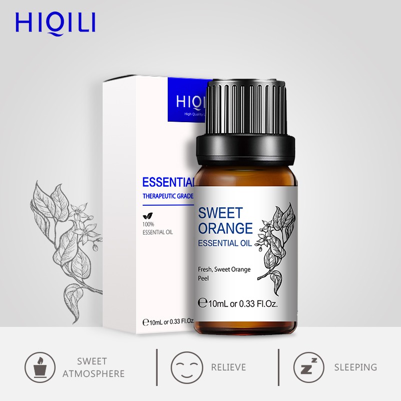【HiQiLi】會七里甜橙香薰加濕器專用室內家用100%純植物提取按摩單方精油