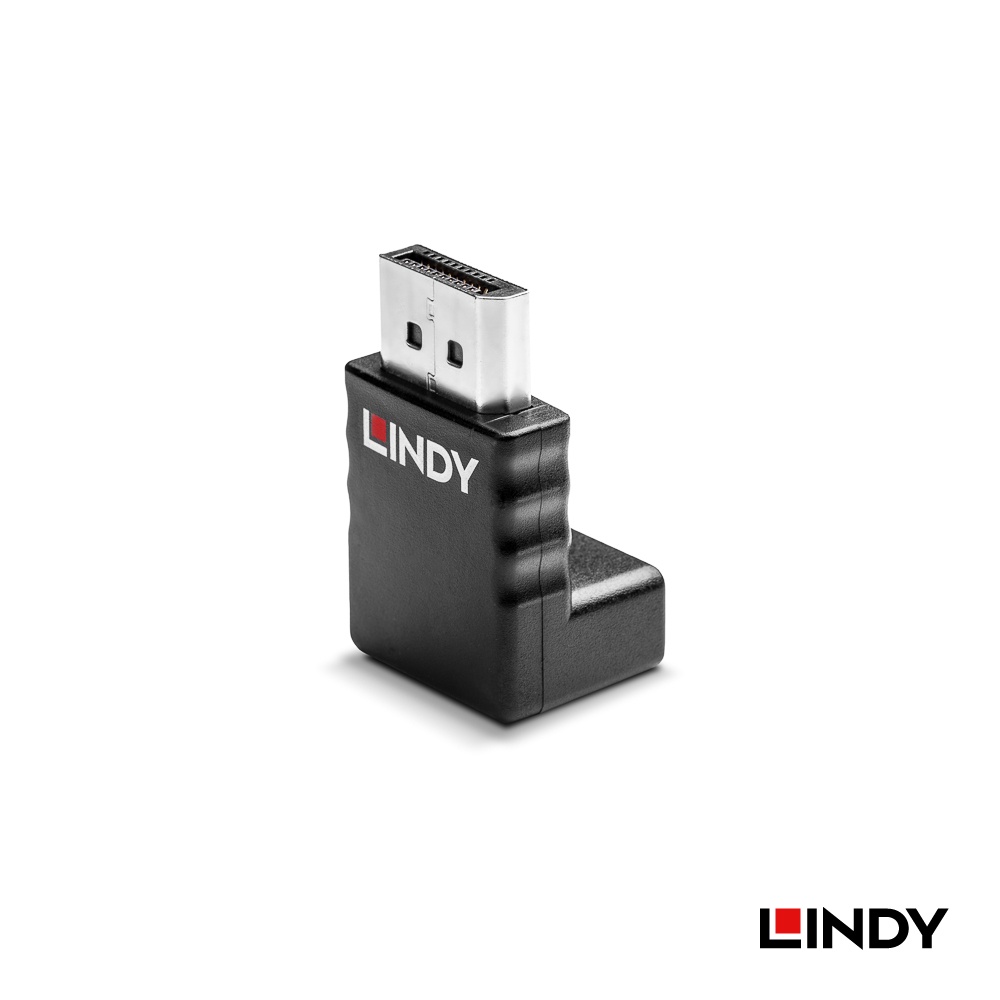 LINDY 林帝 DISPLAYPORT 1.2版 公 TO 母轉接頭 向下角度 (41366)