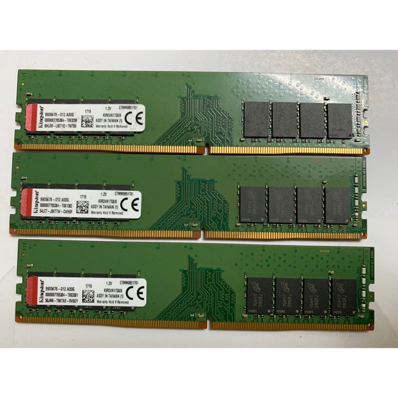 金士頓 DDR4-2400 8GB Ram 終身保固 Kingston 8g