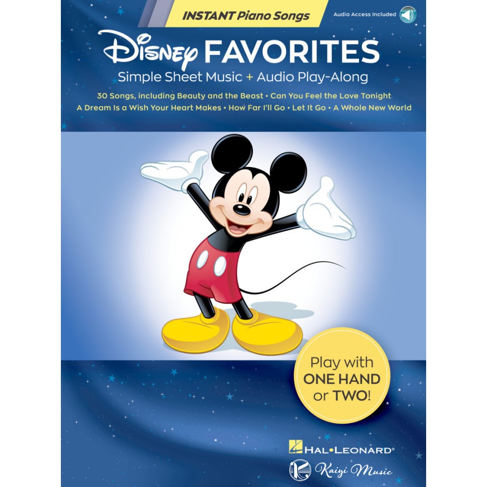 Disney Favorites - Instant Piano Songs: Simple Sheet Music + Audio Play-along