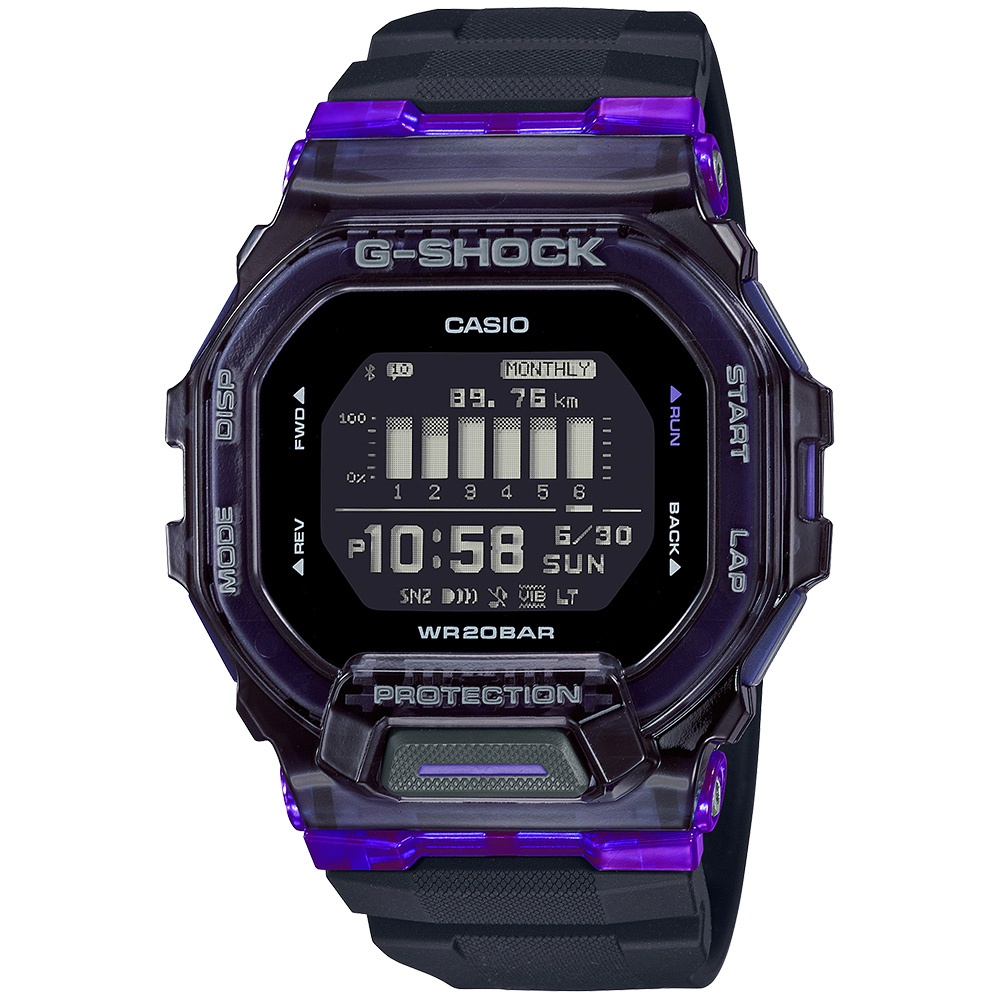 CASIO 卡西歐 G-SHOCK 藍牙運動手錶 GBD-200SM-1A6