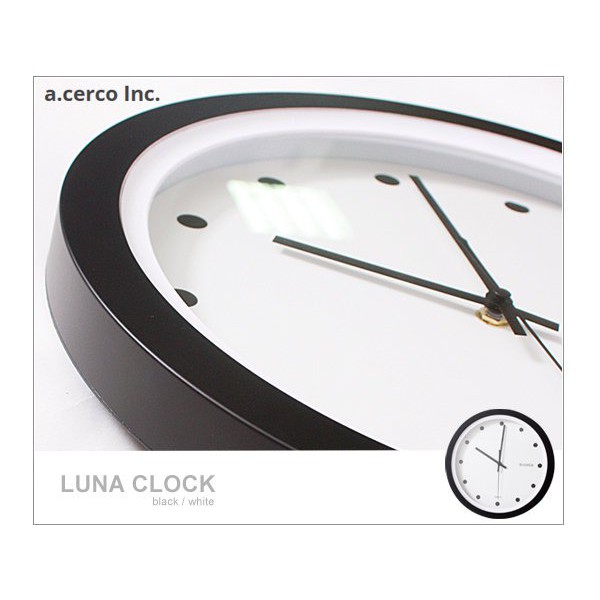 【B19004-001】a.cerco LUNA 黑點 簡約掛鐘 時鐘/鬧鐘/loft風/設計