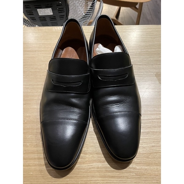 義大利製造男士黑色皮鞋，a.testoni鐵獅東尼，九成新，約27.5