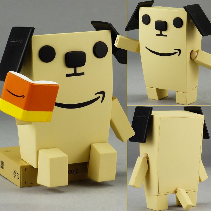 夏本舖 日版海洋堂山口式amazon 亞馬遜限定pochi 小狗紙箱咖啡line 貼圖角色可動 蝦皮購物
