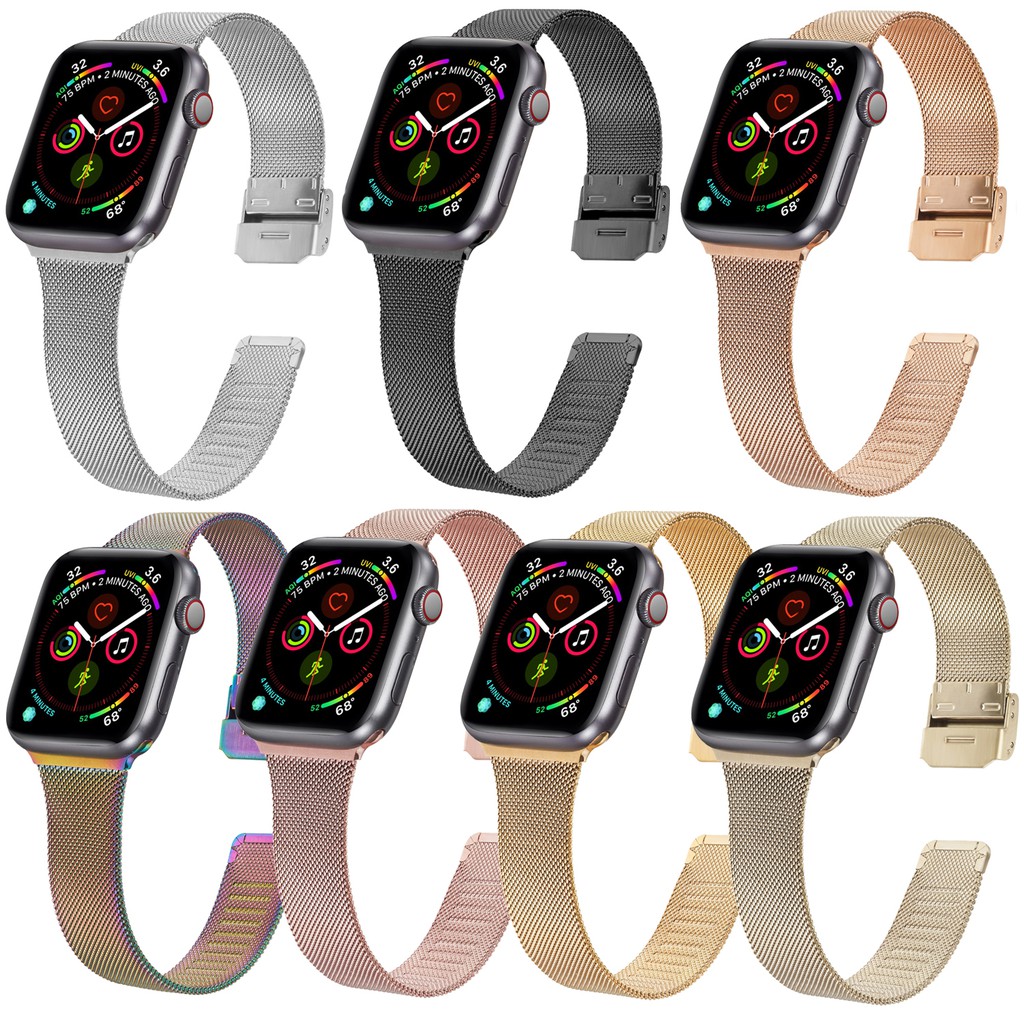 蘋果手錶Apple watch 7手錶小蠻腰錶帶 iwatch 3 4 5 6 7代41mm 45mm瘦身米蘭不鏽鋼錶帶