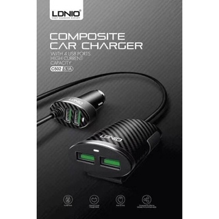 LDNIO 四孔USB前後充電器 5.1A車充 手機 平板 車載充電器 點煙器 車充 USB車充 USB車用充電器