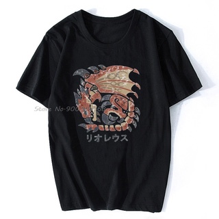 印花搞笑男士 Monster Hunter World Rathalos Kanji Icon 男士 T 恤 T 恤夏季