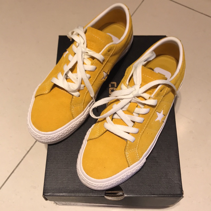 Converse one star Por 麂皮黃鞋