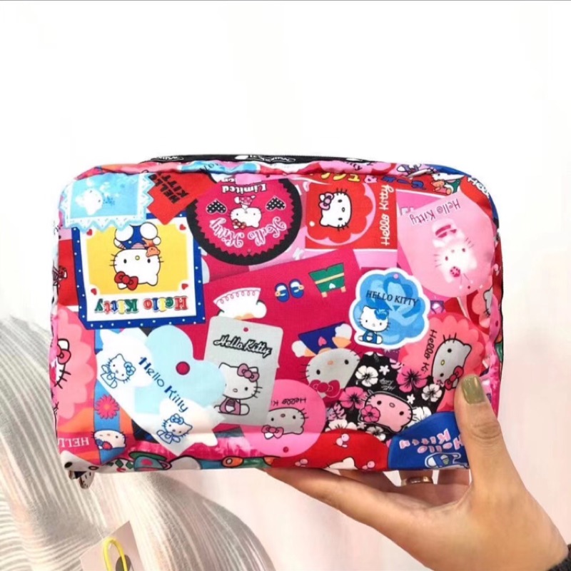 Lesportsac 聯名款 Hello Kitty 防水化妝包 化妝包 現貨在台 萬用包 收納包