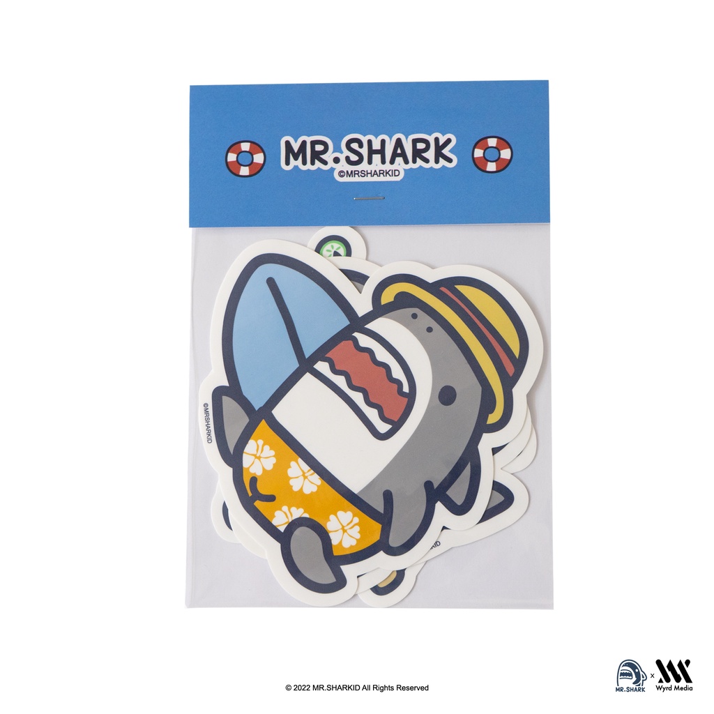 【鯊魚先生Mr.Shark】鯊魚先生造型大貼紙 夏日系列