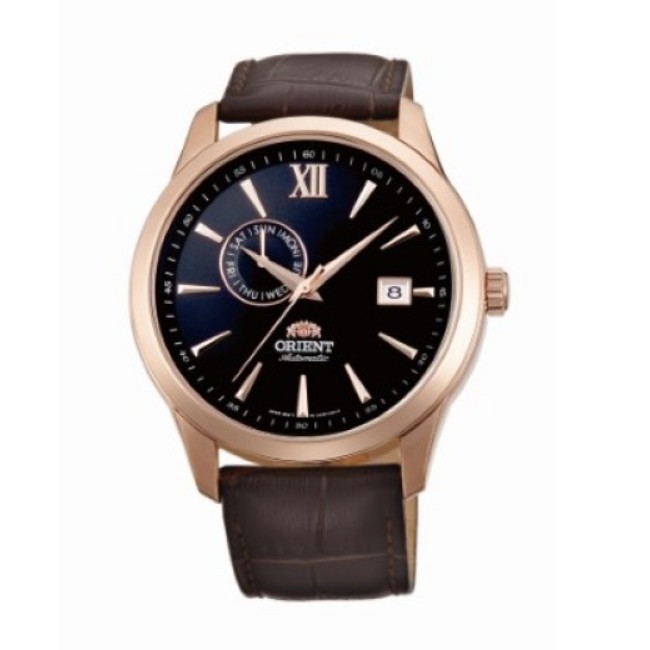 ORIENT東方錶 日期顯示機械錶 玫瑰金色 皮帶款 FAL00004B