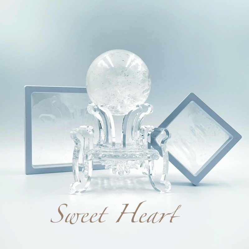 Sweet Heart 田芯精選 天然 巴西🇧🇷進口 白水晶球 6.8公分 非優化熔煉水晶❤️可搭七星陣 能量球