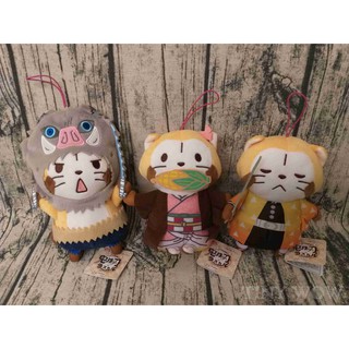❤現貨❤TINY JAPAN❤日本空運景品→<正版>鬼滅之刃 X 小浣熊 (浣熊拉斯卡爾) 六吋玩偶-三款分售