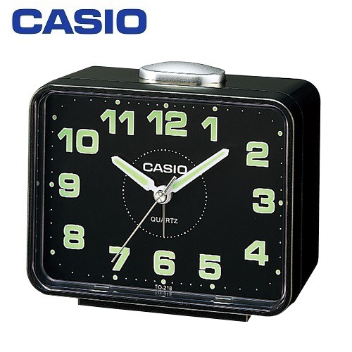 CASIO貪睡鬧鐘/TQ-218-1/桌上型/夜光指針刻度/電子BiBi聲【第一鐘錶眼鏡】