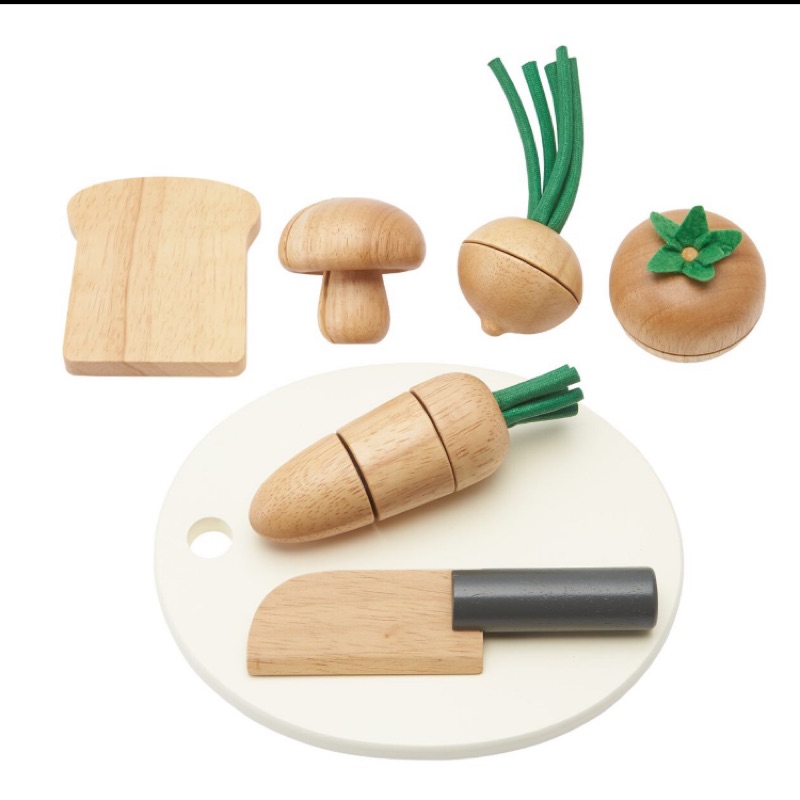 二手極新-無印良品幼兒廚房蔬菜木製玩具原價900元日幣2990元