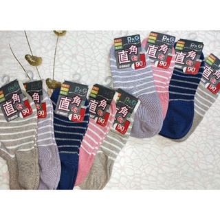 D&G條紋網狀低口直角女襪👍台灣女襪低口襪隱形透氣女襪純棉襪