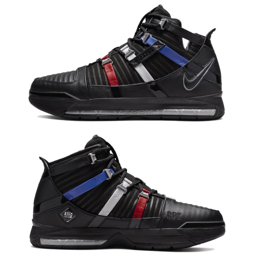 [歐鉉]NIKE ZOOM LEBRON III QS 黑色 復刻 籃球鞋 男鞋 DO9354-001