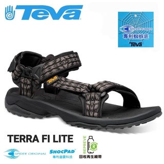 美國TEVA男款TERRA FI LITE 經典織帶水陸兩用運動涼鞋/漫步者黑/TV1001473RRBK
