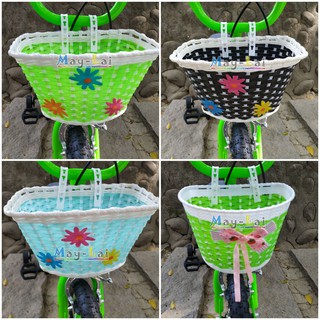 兒童腳踏車 車藍 腳踏車籃子 ♡美來♡ 兒童 16吋 12 吋 單車 自行車 腳踏車配件 ～編織塑膠籃子～4