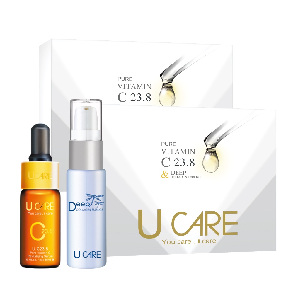 一安藥局【U CARE】U CARE C23.8高濃縮純液+膠原升級版 / 2入 / 用擦的維他命C