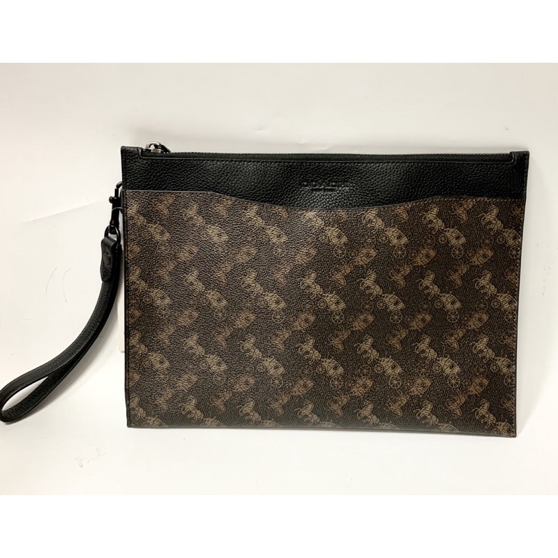 COACH 馬車 滿版 男 手拿包 C0689 專櫃款 保證正品 新光三越購入