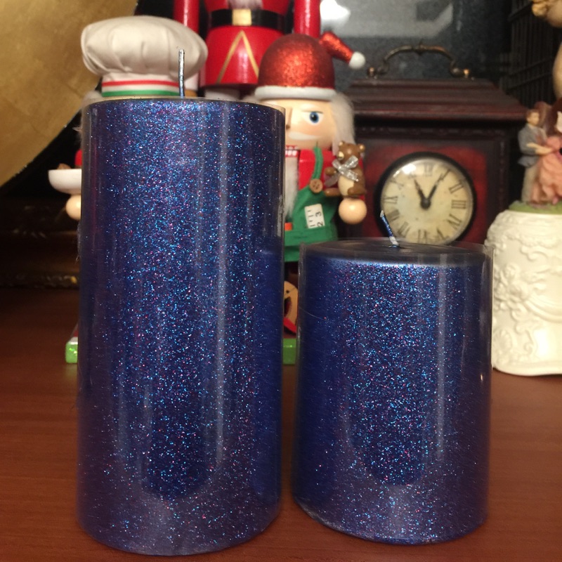 Hola星系銀河藍鑽柱燭/柱狀蠟燭/節慶閃亮造型蠟燭/聖誕節裝飾/新年裝飾擺飾/婚禮擺飾/交換禮物