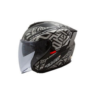 ZUVER RO-2 ST-002 消光黑灰 99古墓 彩繪 內墨鏡 3/4 半罩 安全帽 【 歐樂免運】
