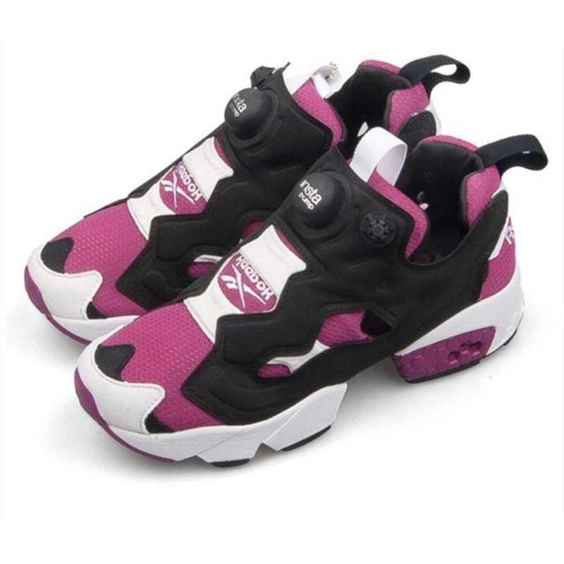 REEBOK PUMP FURY X STAYREAL 銳步充氣跑步鞋 黑紫色 6/23