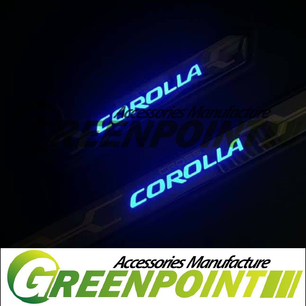 20+Corolla Cross專用藍光LED蜂巢狀迎賓踏板