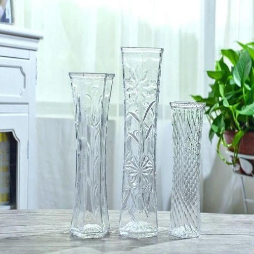 宜億家專賣店 家庭常備觀音竹花瓶龍竹專用富貴組發財開運玻璃大號擺件客廳插花干花瓶 蝦皮購物