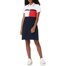 tommy hilfiger 經典旗幟圖案LOGO POLO休閒連衣裙,s號