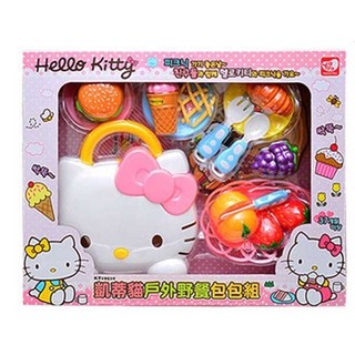 玳玳的玩具店 HELLO KITTY 造型手提野餐組 KT 野餐 扮家家酒(材積過大,只能快遞)