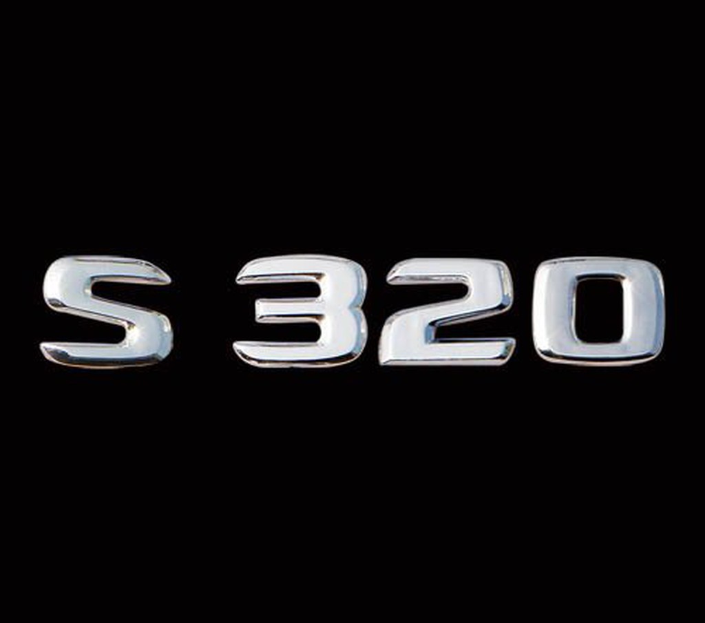 ~圓夢工廠~ 賓士 Benz S-class W220 S320 後車箱鍍鉻字貼 同原廠款式 字體高度28mm