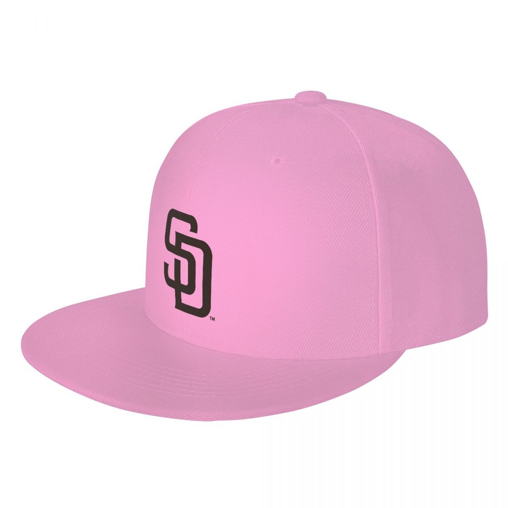 San Diego Padres Logo MLB 平帽遮陽帽 印花鴨舌帽太陽帽 帽子 板帽 嘻哈街舞帽 平沿帽 潮帽