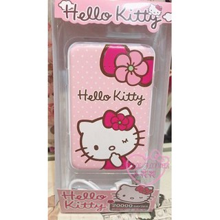 ♥小公主日本精品♥HelloKitty可愛大臉眨眼蝴蝶結粉色安全合格行動電源7000mah66801801