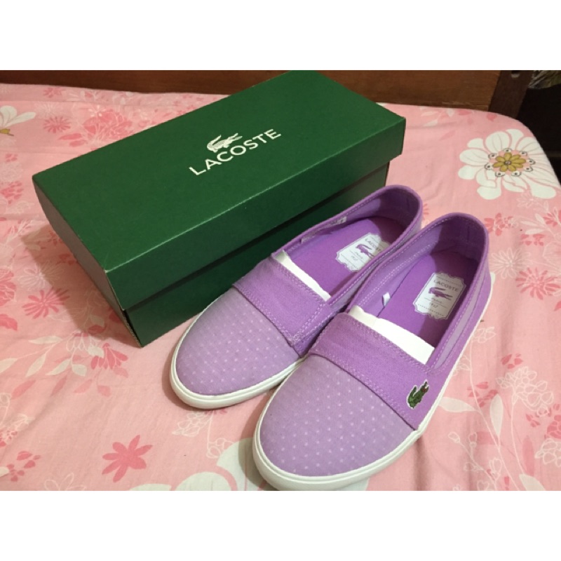 Lacoste 紫色懶人鞋