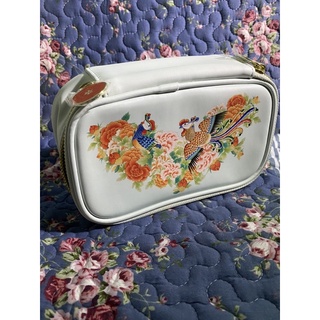 妮娜花園~全新～韓流～❄️雪花秀Sulwhasoo～💐粉綠鳳凰花卉化妝包（18^10*高6）