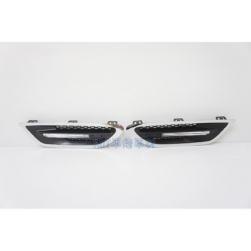 K.A.M. 寶馬 BMW F10 M5 LOOK 葉子板專用 通風孔 電鍍框黑網 鯊魚鰭 LED側燈組