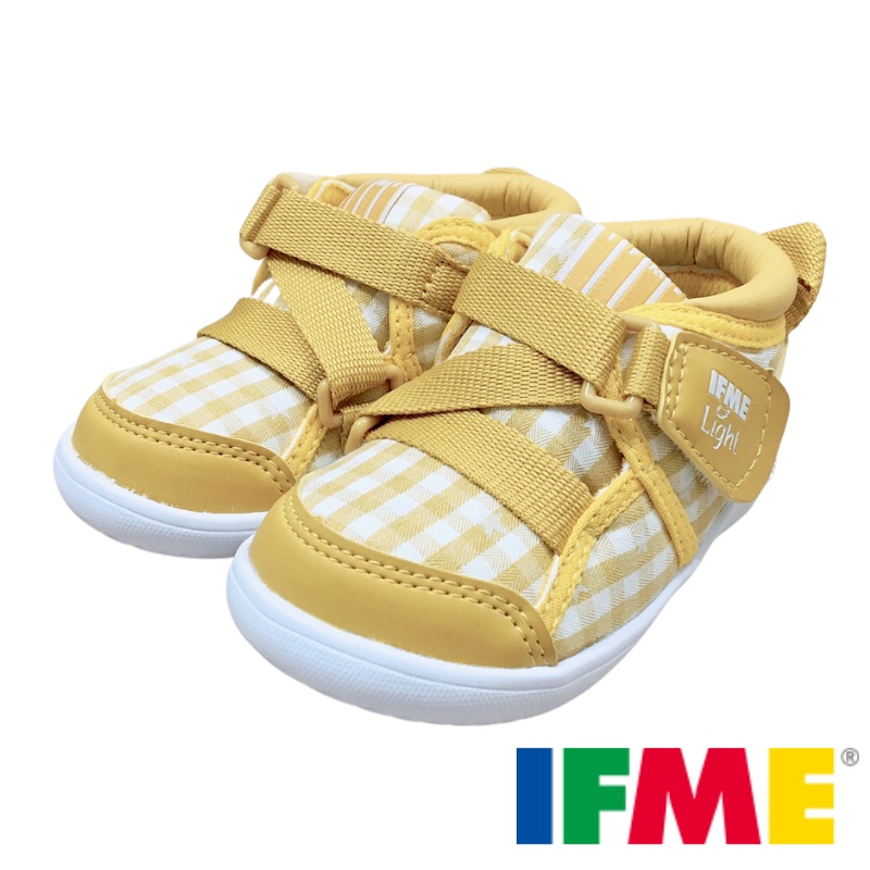 [新竹-實體門市]IFME (適合腳長13~13.5公分) 黃金閃耀學步鞋 日本機能童鞋 原廠公司貨