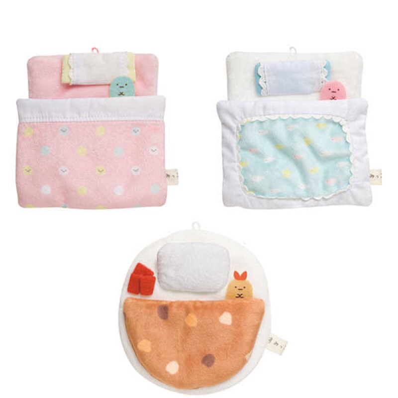 《3隻小築♥日貨❀》San-X正品 角落生物 沙包娃娃場景配件 棉質小床 日本被褥 床舖